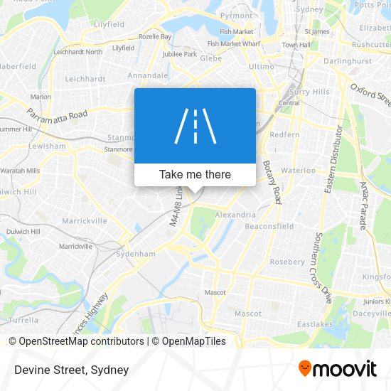 Devine Street map