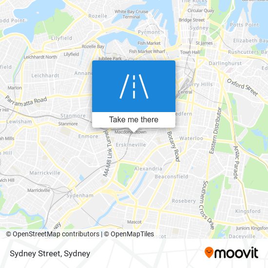 Mapa Sydney Street