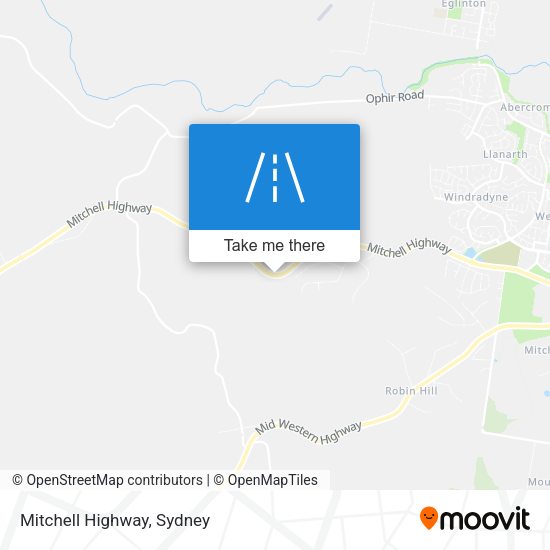 Mitchell Highway map