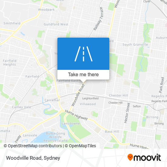 Mapa Woodville Road