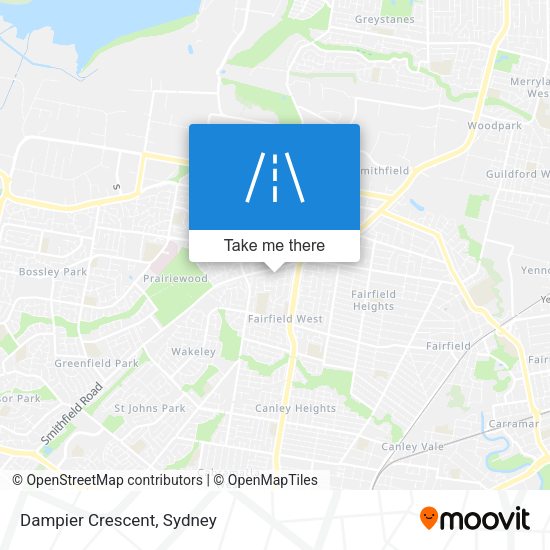 Dampier Crescent map