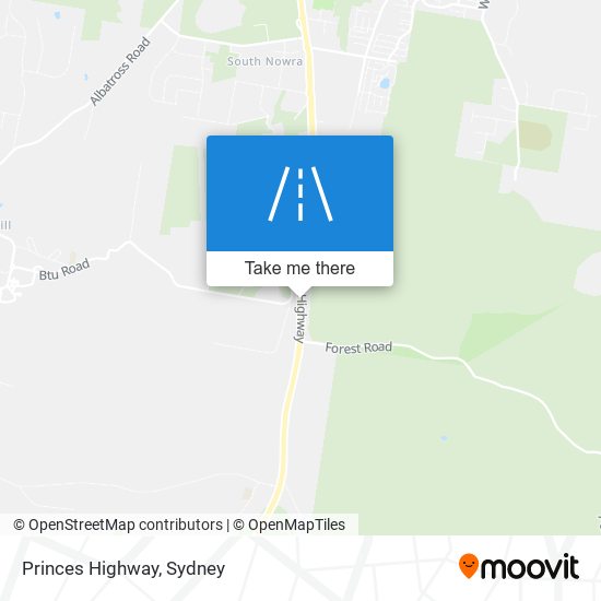 Princes Highway map