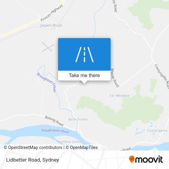 Lidbetter Road map