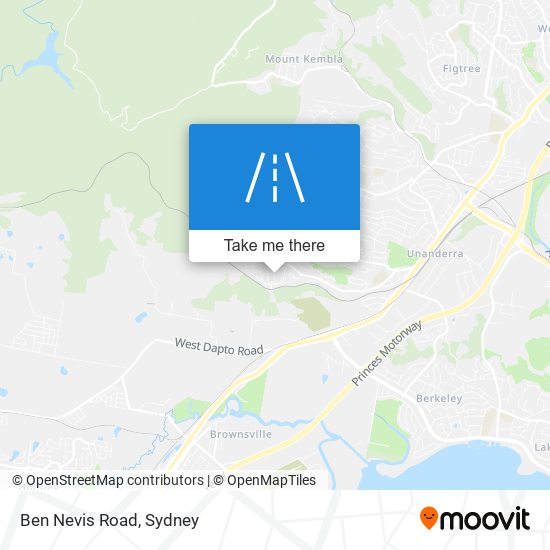 Mapa Ben Nevis Road