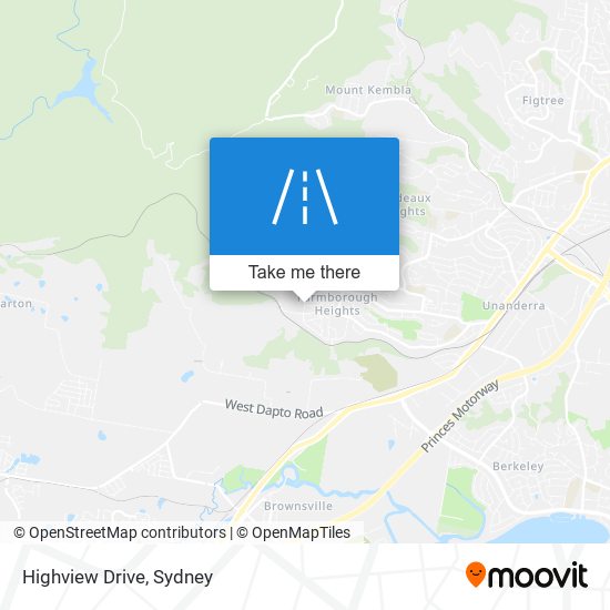Mapa Highview Drive