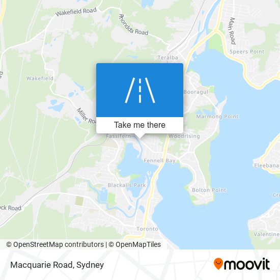 Mapa Macquarie Road