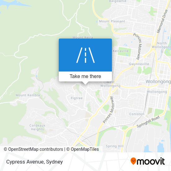 Cypress Avenue map