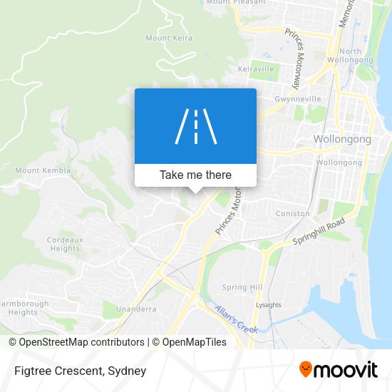 Figtree Crescent map