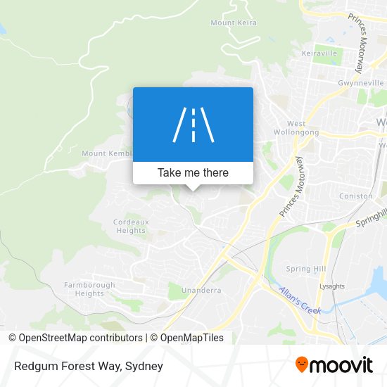 Redgum Forest Way map
