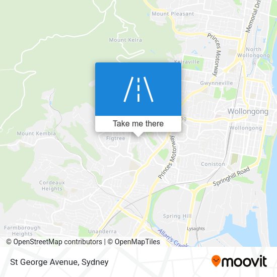 St George Avenue map
