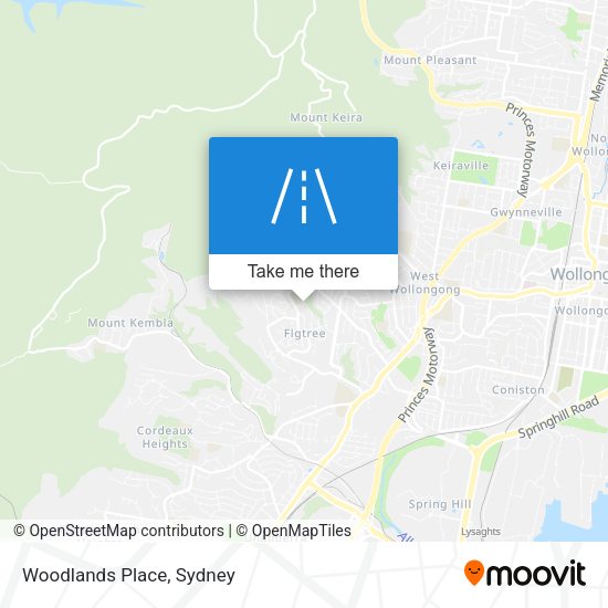 Woodlands Place map