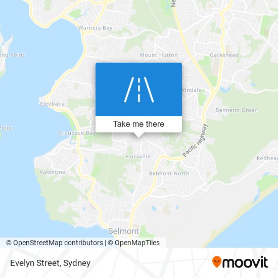 Evelyn Street map