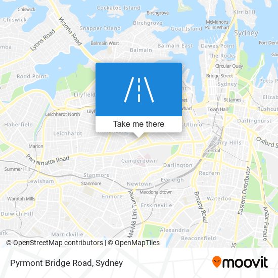 Mapa Pyrmont Bridge Road