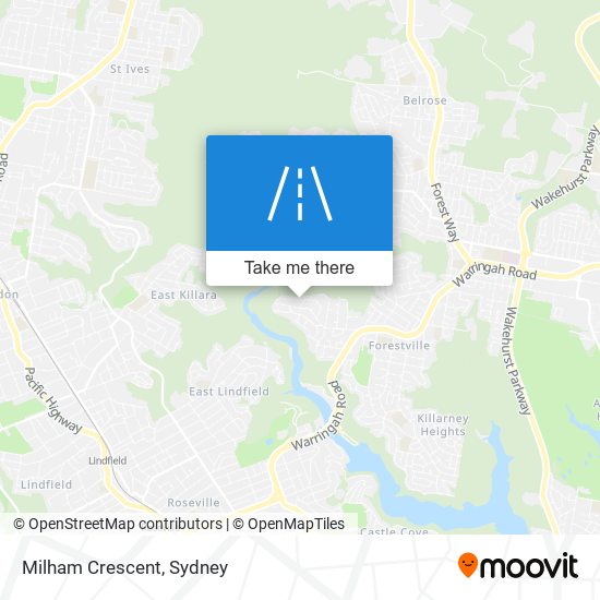 Milham Crescent map