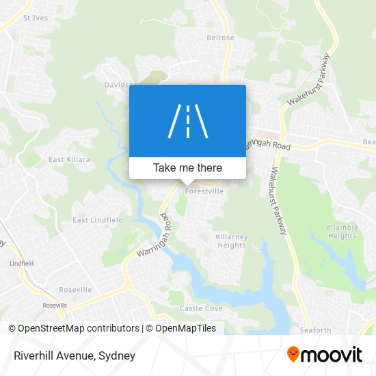 Mapa Riverhill Avenue