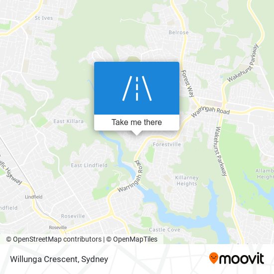 Willunga Crescent map