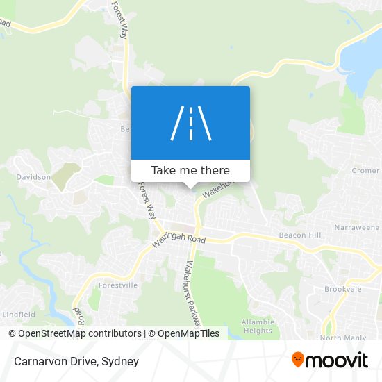 Mapa Carnarvon Drive