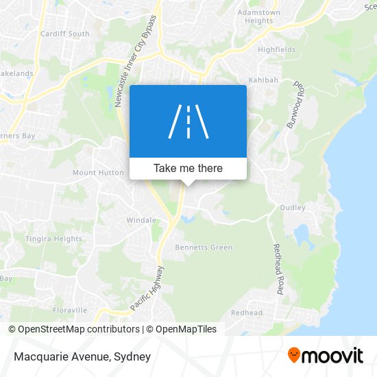 Mapa Macquarie Avenue