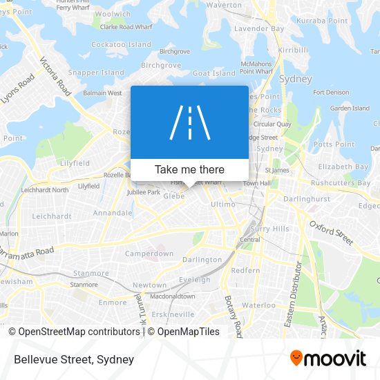Bellevue Street map