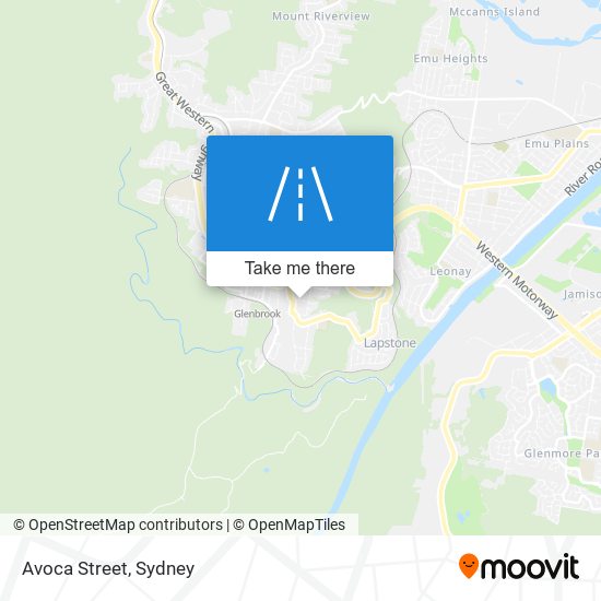 Avoca Street map