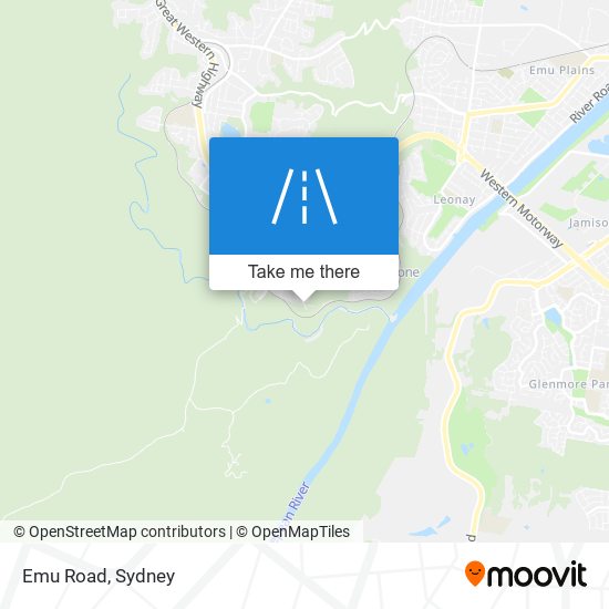 Mapa Emu Road
