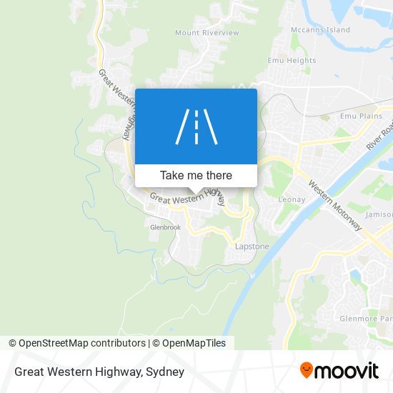 Great Western Highway map
