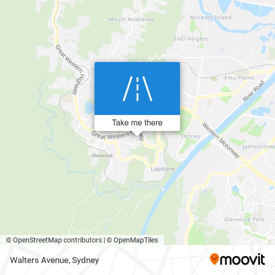 Mapa Walters Avenue