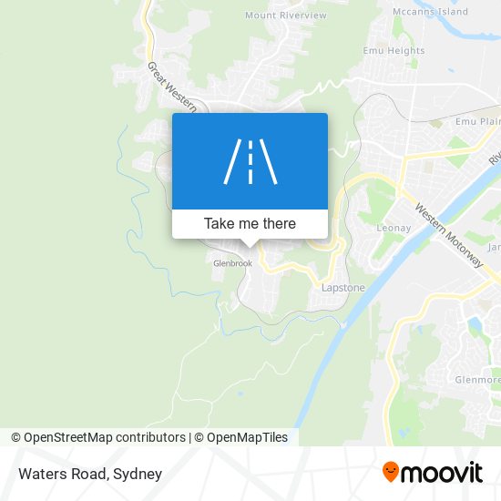 Mapa Waters Road