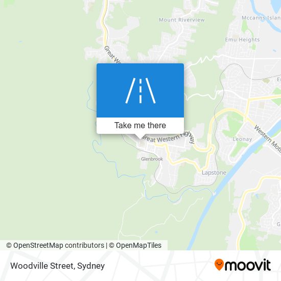 Mapa Woodville Street