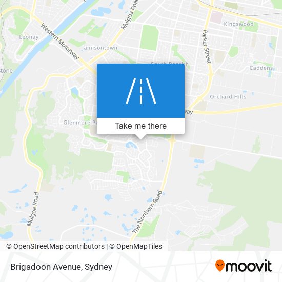 Brigadoon Avenue map