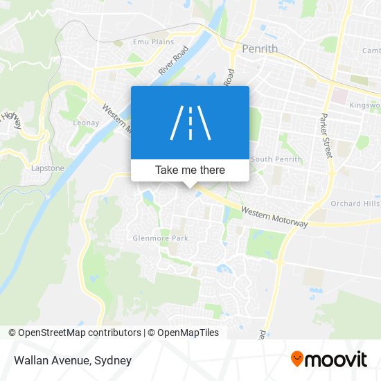 Mapa Wallan Avenue