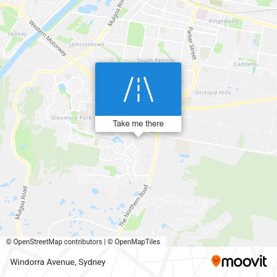 Windorra Avenue map