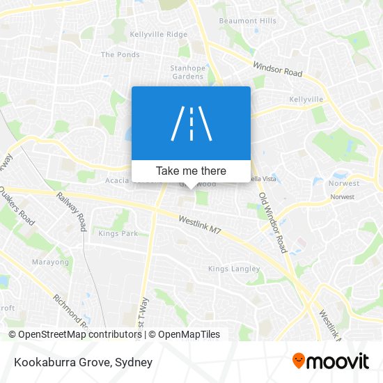 Mapa Kookaburra Grove