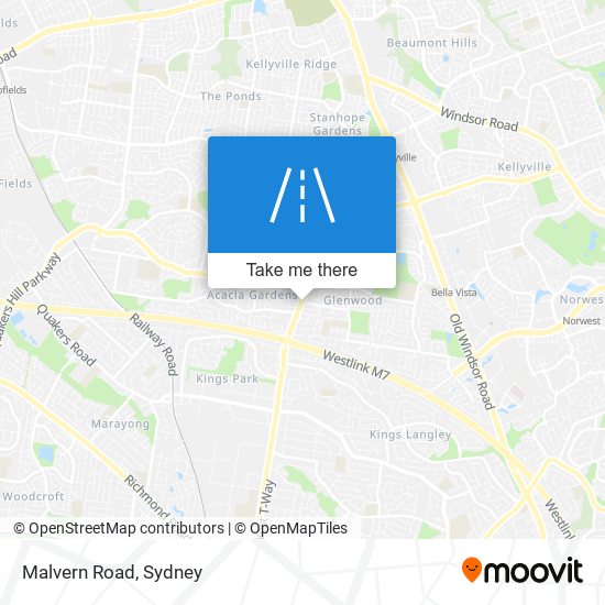 Malvern Road map