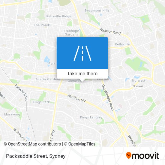 Packsaddle Street map