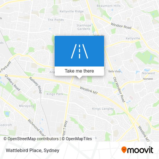 Wattlebird Place map