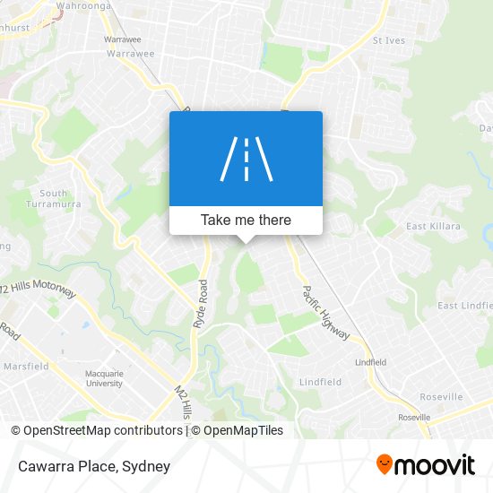 Mapa Cawarra Place