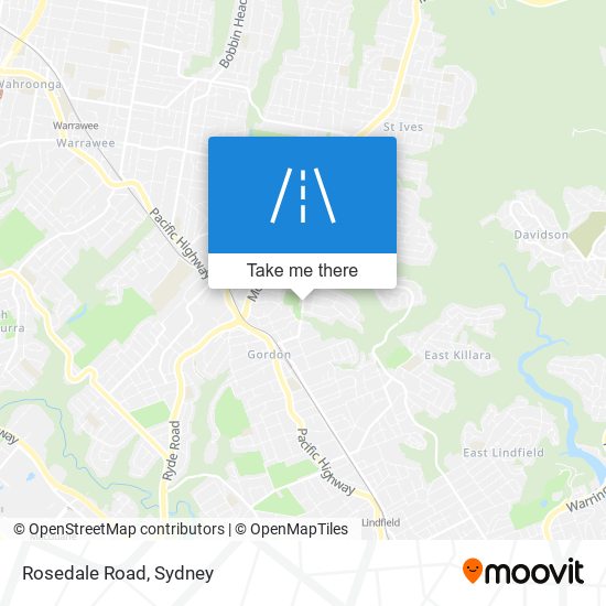 Mapa Rosedale Road