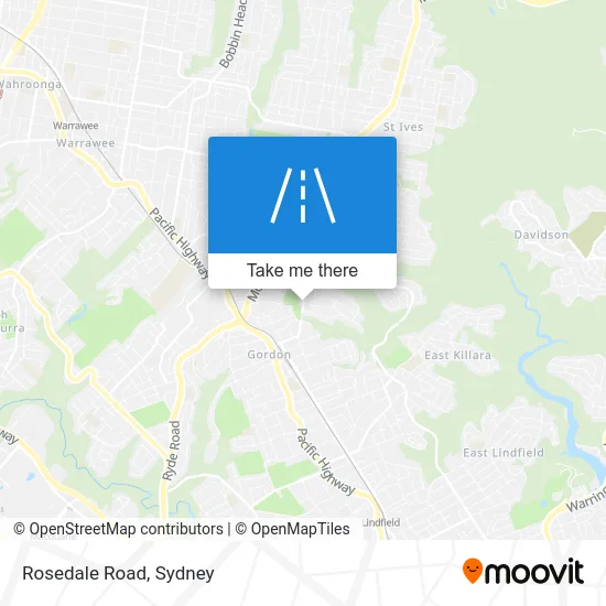 Mapa Rosedale Road