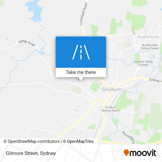 Gilmore Street map