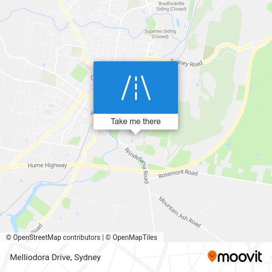 Melliodora Drive map