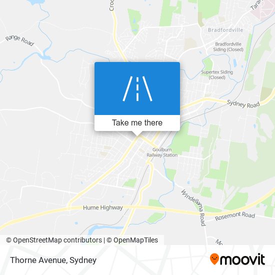 Mapa Thorne Avenue