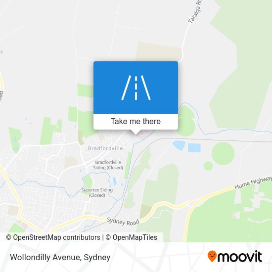 Wollondilly Avenue map