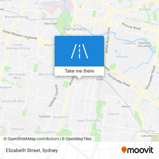 Mapa Elizabeth Street