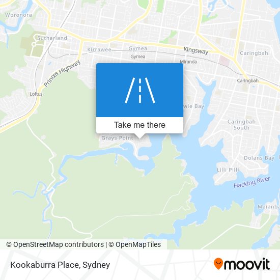 Mapa Kookaburra Place