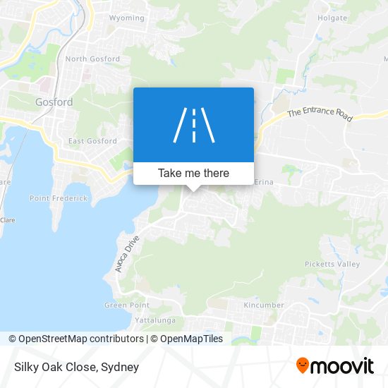 Silky Oak Close map