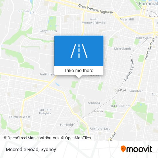 Mapa Mccredie Road