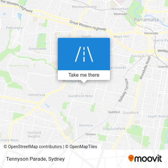 Tennyson Parade map