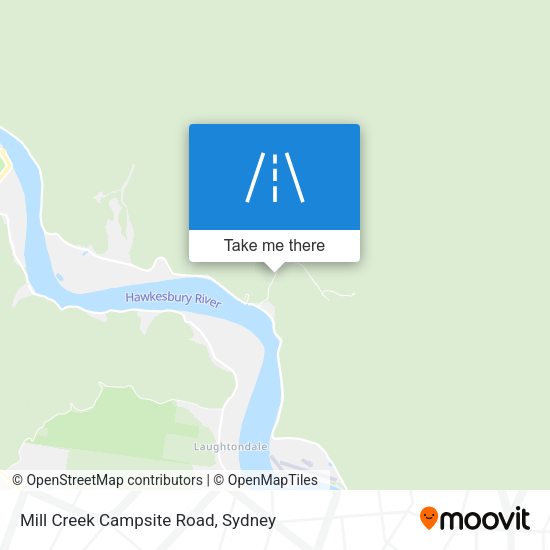 Mill Creek Campsite Road map