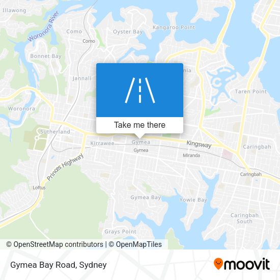 Gymea Bay Road map